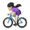 Woman Biking- Light Skin Tone emoji on LG